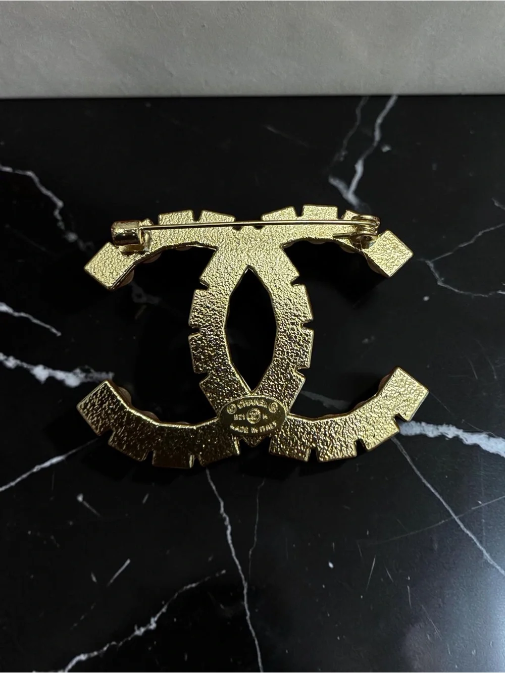 Chanel Pearl zipper made into brooch